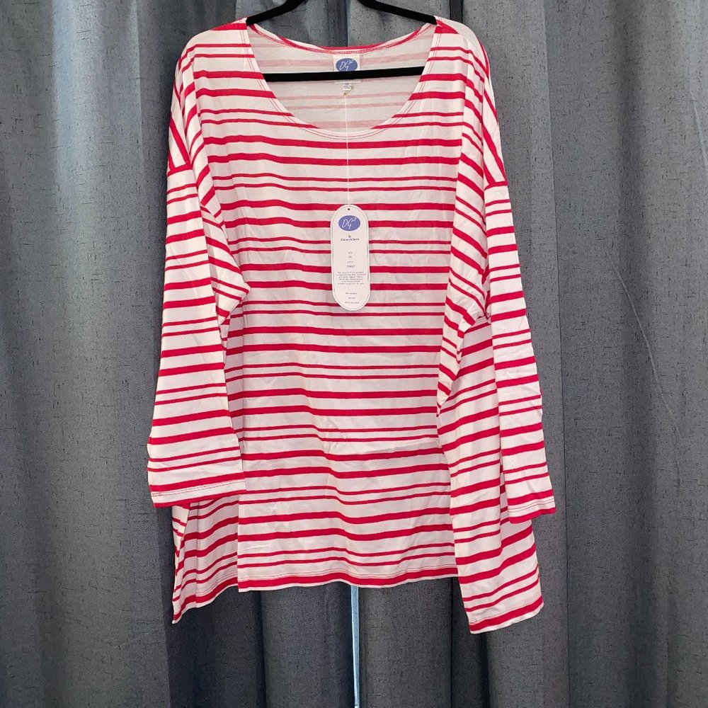 3X 🎃Diane Gilman striped top